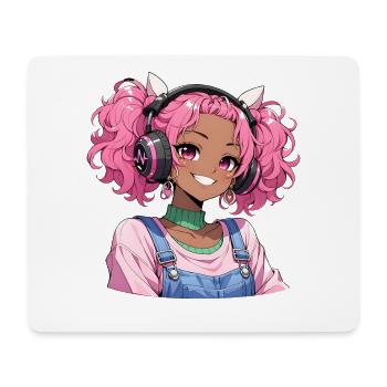 Vintage Japanese Bigfoot Gamer Anime Gaming - Mouse Pad (horizontal) - white - Front