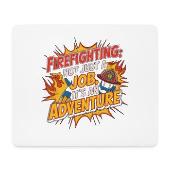 Fire Lieutenant Firefighting Not Just Rescue Team - Mouse Pad (horizontal) - white - Front