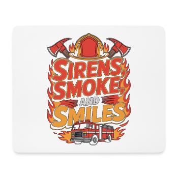 Fire Lieutenant Sirens Smoke And Fire Department - Mouse Pad (horizontal) - white - Front