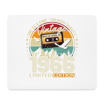 60. Geburtstag Geschenk Mann Best of April 1966 - Mousepad (Querformat) - Weiß - Vorne