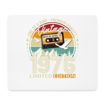 50th Birthday Gift Man Best of April 1976 - Mouse Pad (horizontal) - white - Front