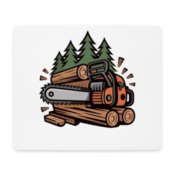 Lumberjack Chainsaw Shirt Lumberjack - Mouse Pad (horizontal) - white - Front