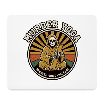 Retro Meditation Skelett Grafik - Mousepad (Querformat) - Weiß - Vorne