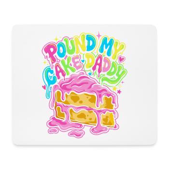 Round My Cake Daddy - Mousepad (Querformat) - Weiß - Vorne