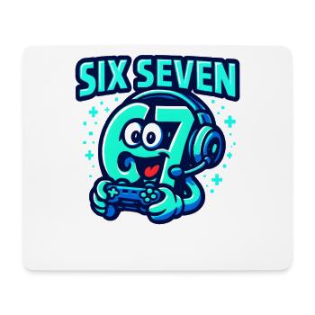 Six Seven Gamer Mascot Italian Brainrot Gaming - Mouse Pad (horizontal) - white - Front