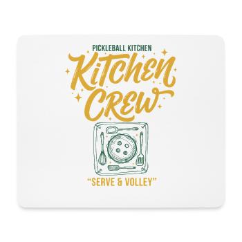 Pickleball Kitchen Crew Serve And Volley Love - Mouse Pad (horizontal) - white - Front