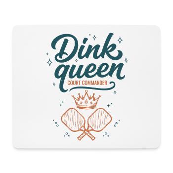 Joueur de Pickleball Dink Queen Court Commander - Tapis de souris (format paysage) - blanc - Devant