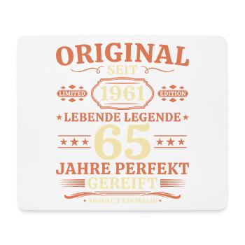 Original 1961 – Lebende Legende 65. Geburtstag - Mousepad (Querformat) - Weiß - Vorne