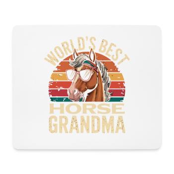 Worlds Best Horse Grandma Lustige Pferde Oma - Mousepad (Querformat) - Weiß - Vorne