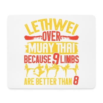 Lethwei-Lehrer Kunst der 9 Gliedmaßen Burmesisches Boxen - Mousepad (Querformat) - Weiß - Vorne