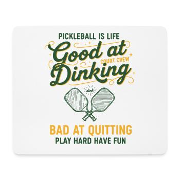 Pickleball-lustiger Spieler liebt Pickle-Ballplatz - Mousepad (Querformat) - Weiß - Vorne