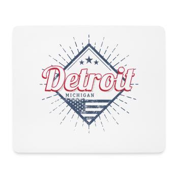Detroit Stadt in Vereinigte Staaten Vintage USA - Mousepad (Querformat) - Weiß - Vorne