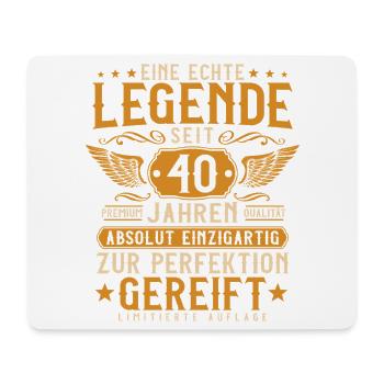 40 Jahre Legende - 40 Geburtstag Vintage Geschenk - Mousepad (Querformat) - Weiß - Vorne