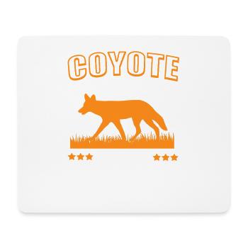 Jagd Jäger Kojote - Mousepad (Querformat) - Weiß - Vorne