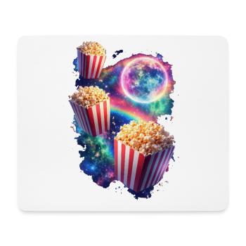 Kosmischer Popcornzauber - Mousepad (Querformat) - Weiß - Vorne
