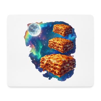 Lasagne spatiale dans la nébuleuse stellaire - Tapis de souris (format paysage) - blanc - Devant