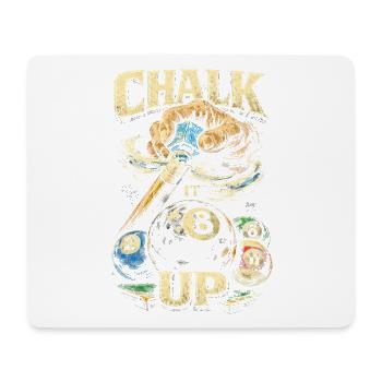 8-Ball Billiards Chalk Up - Mouse Pad (horizontal) - white - Front