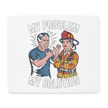 Fire Lieutenant My Problem My Pictogram Mom Dad - Mouse Pad (horizontal) - white - Front