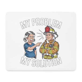 Fire Lieutenant My Problem My Pictogram Dad Mom - Mouse Pad (horizontal) - white - Front