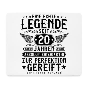 20 Jahre Legende - 20 Geburtstag Vintage Geschenk - Mousepad (Querformat) - Weiß - Vorne