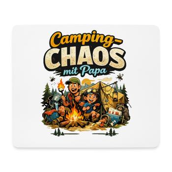 Camping Chaos mit Papa für Vater Sohn Abenteuer - Mousepad (Querformat) - Weiß - Vorne