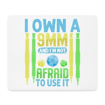 Diamond Artist Pen Ich habe keine Angst davor, ihn zu benutzen - Mousepad (Querformat) - Weiß - Vorne