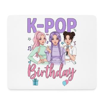 K Pop Birthday Squad - Mousepad (Querformat) - Weiß - Vorne