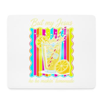 Jesus Makes Lemonade – Colorful Retro Print - Mouse Pad (horizontal) - white - Front
