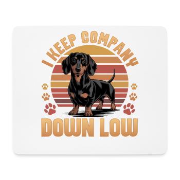 Teckel de race de chien drôle - Tapis de souris (format paysage) - blanc - Devant