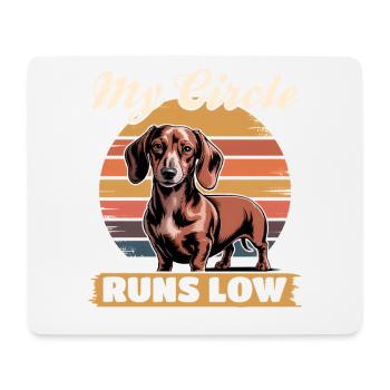 Teckel de race de chien drôle - Tapis de souris (format paysage) - blanc - Devant