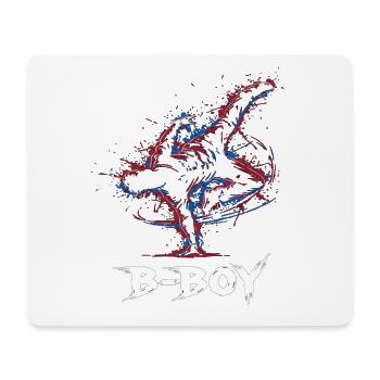Breakdance B-Boy Danse de rue Hip Hop - Tapis de souris (format paysage) - blanc - Devant