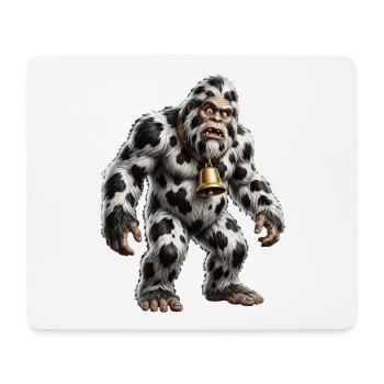 Motif drôle de vache Bigfoot mixte - Tapis de souris (format paysage) - blanc - Devant