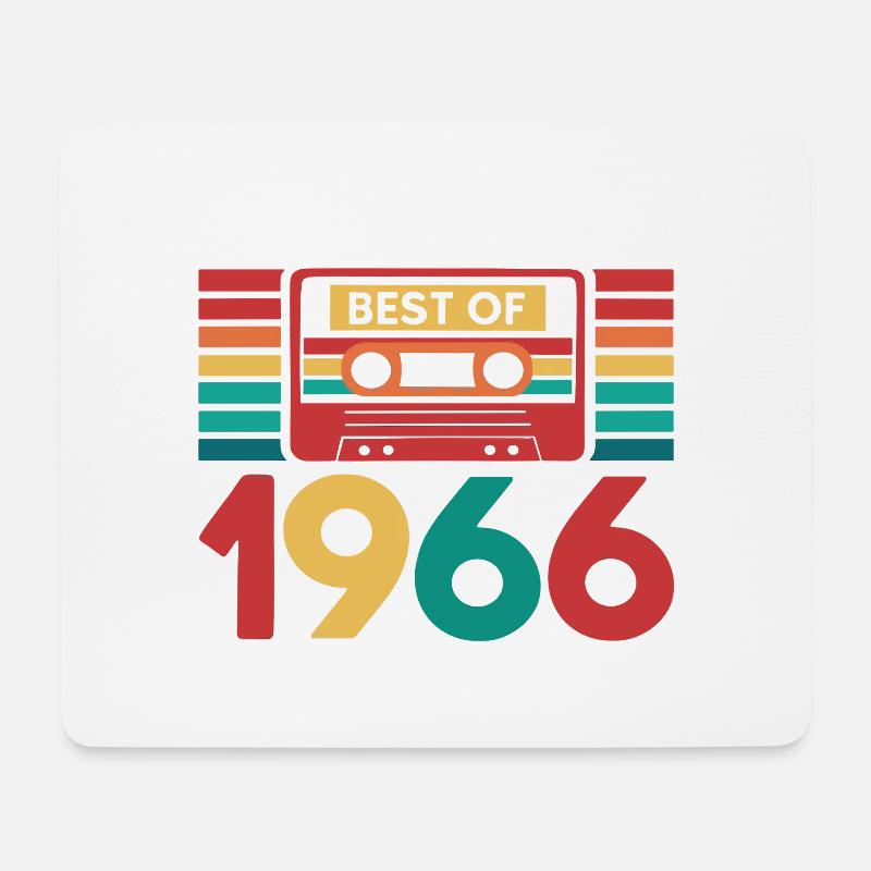 60. Geburtstag 60 Jahre 1966 Retro-Vintage-Geschenk - Mousepad (Querformat) - Weiß