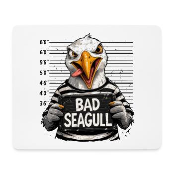 Böse Möwe Spruch Norddeutscher Humor - Mousepad (Querformat) - Weiß - Vorne