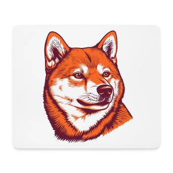 Shiba Inu Portrait - Mouse Pad (horizontal) - white - Front