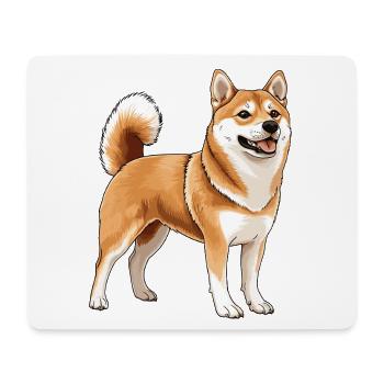 Shiba Inu - Tapis de souris (format paysage) - blanc - Devant