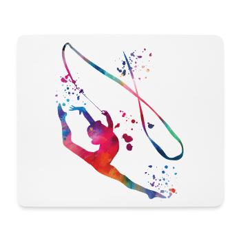 Gymnast With Band Rhythmic Gymnastics - Mouse Pad (horizontal) - white - Front
