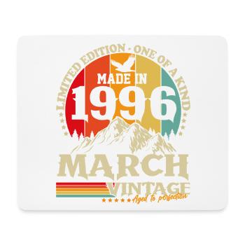 Mars 1996 Vintage Born Birthday Retro - Tapis de souris (format paysage) - blanc - Devant