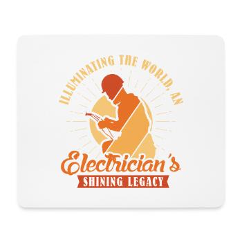 Electrician, Electronics Technician, Electrician - Mouse Pad (horizontal) - white - Front