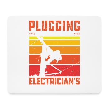 Electrician, Electronics Technician, Electrician - Mouse Pad (horizontal) - white - Front