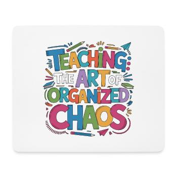 Elementary Teacher Teaching The Art Of Education - Mouse Pad (horizontal) - white - Front