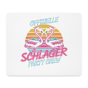 Schlager Party Crew Mallorca Flamingo JGA Malle - Mousepad (Querformat) - Weiß - Vorne
