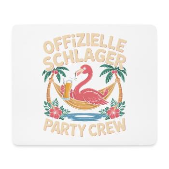 Schlager Party Crew Mallorca Flamingo JGA Malle - Mousepad (Querformat) - Weiß - Vorne
