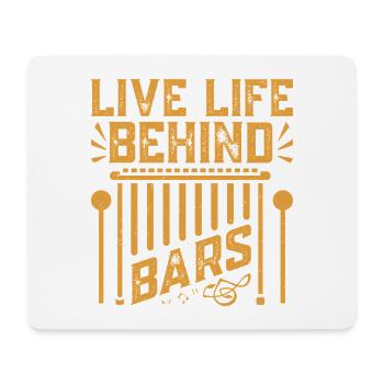 Marimbist Leben hinter Gittern Percussion Pit - Mousepad (Querformat) - Weiß - Vorne