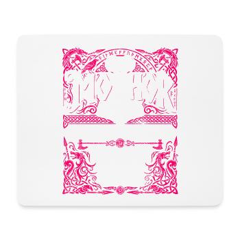 Mothor Wikinger Mutter Thor Hammer Spruch - Mousepad (Querformat) - Weiß - Vorne