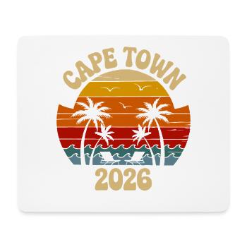 Cape Town 2026 Retro Sunset - Mouse Pad (horizontal) - white - Front