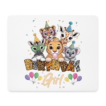 Tiere Zoo Party Dschungel Zoo Geburtstagskind - Mousepad (Querformat) - Weiß - Vorne