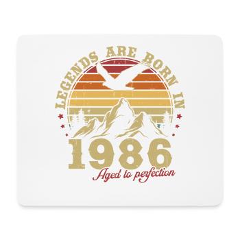 Legends sera un cadeau d’anniversaire vintage de 1986 - Tapis de souris (format paysage) - blanc - Devant