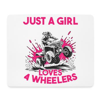 Quad ATV Femme Fille Quad Quad - Tapis de souris (format paysage) - blanc - Devant