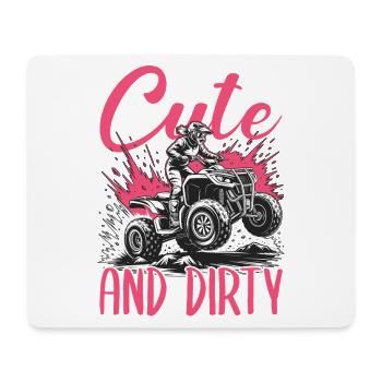 Quad ATV Femme Fille Quad Quad - Tapis de souris (format paysage) - blanc - Devant